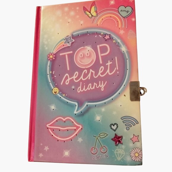 Top Secret Diary Rainbow Gradient Cover Pink Pastel Lights Up Writing Journal - Picture 2 of 11
